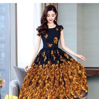 Đầm voal hoa tươi trẻ đẹp
