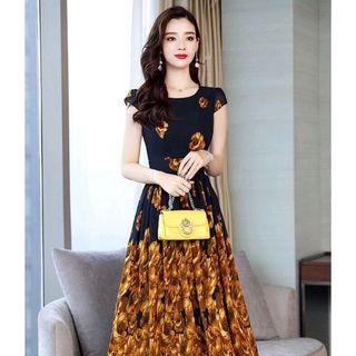 Đầm voal hoa tươi trẻ đẹp