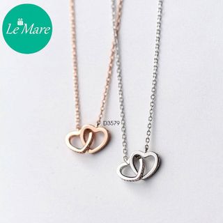 Dây chuyền bạc Hollow heart D3579