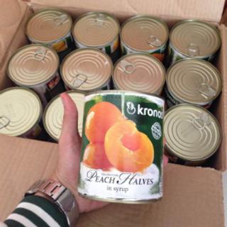 Đào lon Kronos 820g sỉ 1 thùng gồm 12 lon