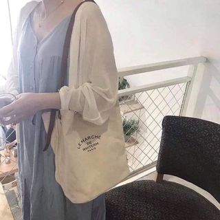 Túi tote vải quai da hàng Quảng Châu cao cấp