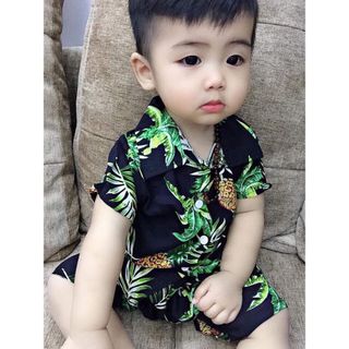 Bộ lanh lụa hoa quả cho bé trai bé gái size 26-40kg