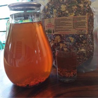 TRÀ GẠO LỨT MIX HOA CÚC LÁ SEN