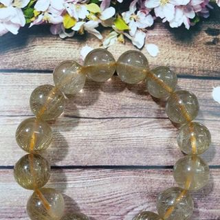VÒNG THẠCH ANH TÓC VÀNG 12 MM