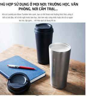 BÁN SỈ - Ly Giữ Nhiệt Bằng Thép Không Gỉ LockLock Clip Tumbler LHC4151 540ml - Ba màu