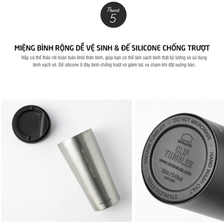 BÁN SỈ - Ly Giữ Nhiệt Bằng Thép Không Gỉ LockLock Clip Tumbler LHC4151 540ml - Ba màu