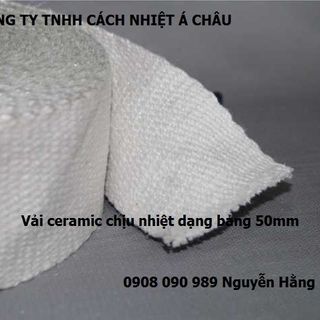 Vải ceramic cách nhiệt chống cháy 1260 độ C vải có sợi thép cường lực bên trong