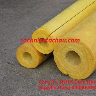 Ống Rockwool định hình cách nhiệt đường ống hơi nóng 450 độ C