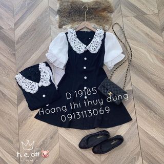 ĐẦM TAY BỒNG CỔ REN