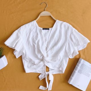 Áo croptop nơ lưng xoắn ngực 2X1 giá sỉ