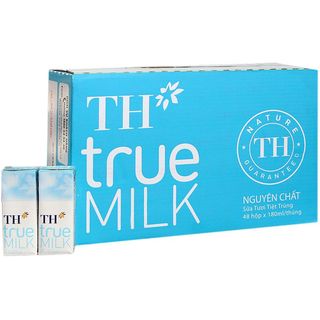 THÙNG 48 hộp Sữa tươi tiệt trùng NGUYÊN CHẤT 180ml TH TRUE MILK 180ML X 48 HỘP
