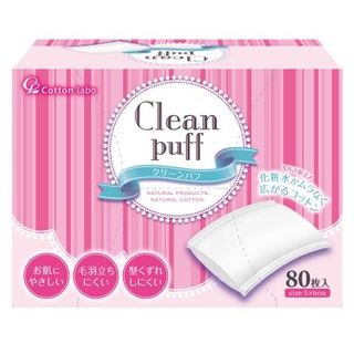 Bông tẩy trang Clean puff Nhật Bản hộp 80 miếng giá sỉ