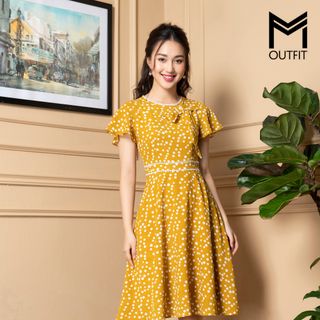 Đầm công sở cơ bản cổ tròn xòe thắt nơ trang trí Mã sản phẩm D1218612 giá sỉ