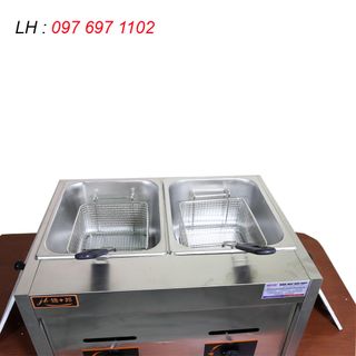 Bếp chiên nhúng 2 ngăn dùng gas - Máy Bảo Việt