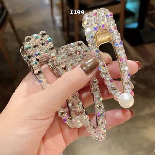 Kẹp tóc kim cương ngọc trai