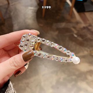 Kẹp tóc kim cương ngọc trai