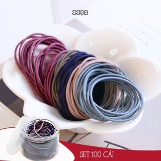 Set 100 dây cột tóc đơn giản