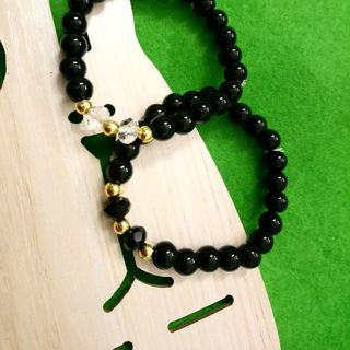 chuỗi đeo tay phong thủy hạt đá 8li mix pha lê