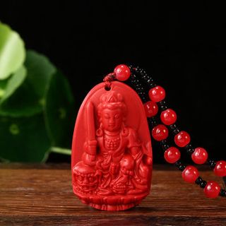 Dây chuyền Hư Không Tạng Bồ Tát - chu sa