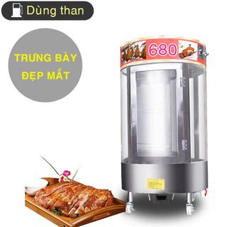 Lò quay vịt kính xoay 680 dùng than - Máy Bảo Việt