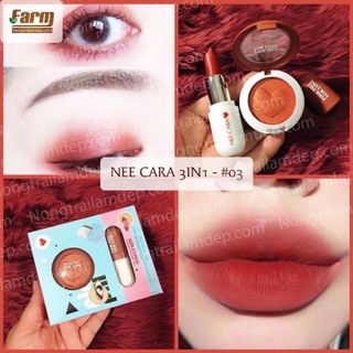 Set Màu Mắt Son Má Hồng 3in1 Nee Cara
