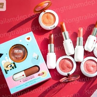 Set Màu Mắt Son Má Hồng 3in1 Nee Cara