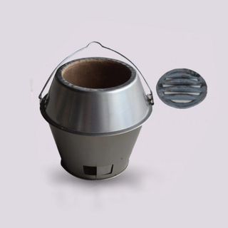 Lò quay vịt kính xoay 680 dùng than - Máy Bảo Việt