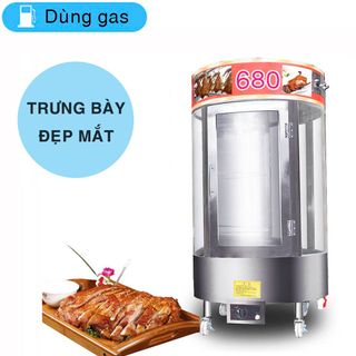 Lò quay vịt kính xoay 680 dùng gas - Máy Bảo Việt