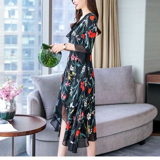 ĐẦM VOAN HOA NHÂP MULLET