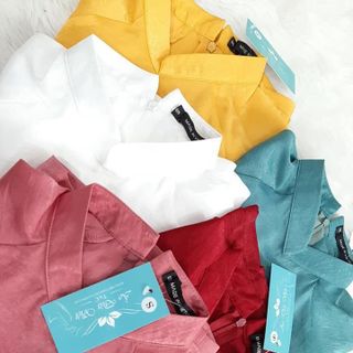 Áo dài lụa tuyết màu trắng