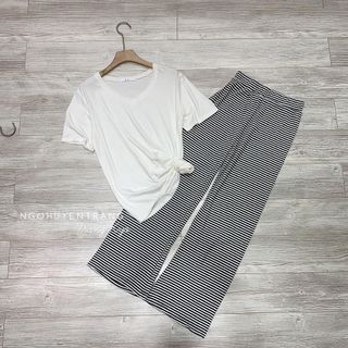 SET THUN TRẮNG QUẦN KẺ
