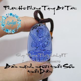 Dây chuyền Hư Không Tạng Bồ Tát size 2537 -xanh dương