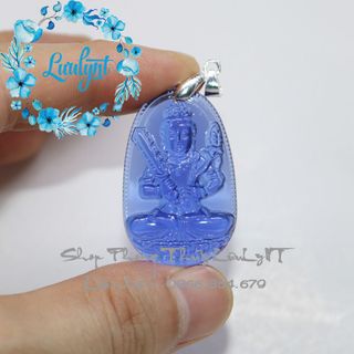 Dây chuyền Hư Không Tạng Bồ Tát size 2537 -xanh dương