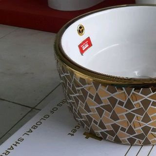 LAVABO ĐẶT BÀN -TRÒN HỌA TIẾT giá sỉ