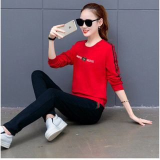 Đồ bộ thể thao dài thêu chữ TT273