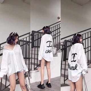 Sơ mi trắng gân chờ neo