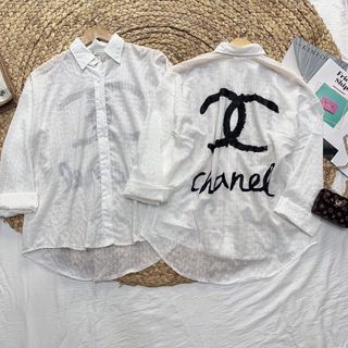 Sơ mi trắng gân chờ neo