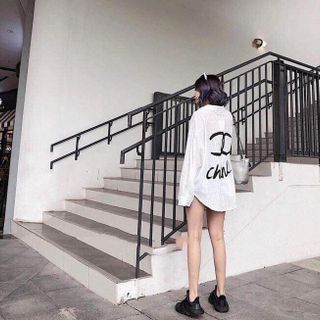 Sơ mi trắng gân chờ neo