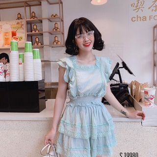 SET ÁO VIỀN REN CHÂN VÁY TẦNG