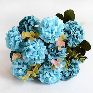 Cành Hoa tú cầu giả 10 bông trang trí để bàn cao 30cm