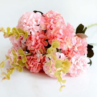 Cành Hoa tú cầu giả 10 bông trang trí để bàn cao 30cm