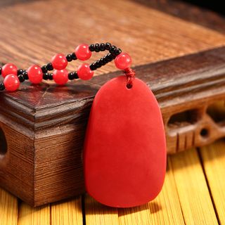 Dây chuyền Phật bản mệnh loại chu sa đỏ