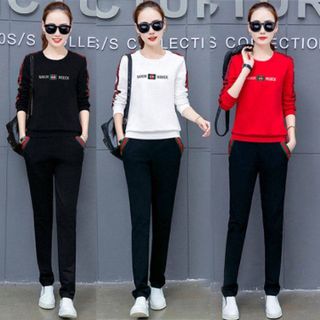 Đồ bộ thể thao dài thêu chữ TT273