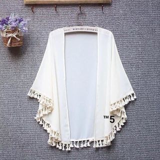 Áo khoác kimono 1112 Áo khoác voan nhẹ mùa đi biển hoặc đi tập gym xinh xắn 1112 giá sỉ