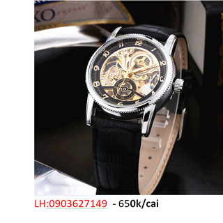 Đồng hồ lộ máy dây da bò cao cấp - Mã số DH1726 - DH1726