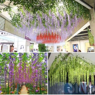 Cành hoa fuji 3 nhánh dài 1m1 trang trí đám cưới nhà cửa nhà hàng
