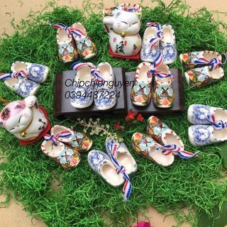 Giày gốm sứ mini trang trí