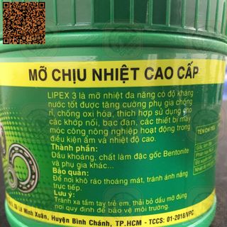Mỡ bò chịu nhiệt cao cấp đóng hộp Lipex 3