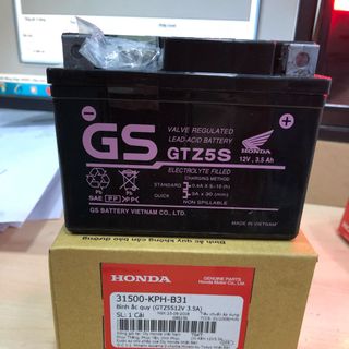 Bình Ắcquy GTZ5S 12v -35Ah Cho Xe Máy