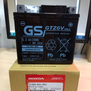 Bình Ắcquy GTZ5S 12v -35Ah Cho Xe Máy